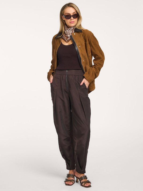 TriceCC Pleat LL Pant Trice, geweven barrel fit broek