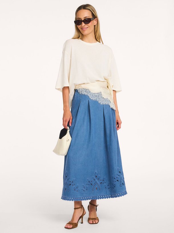 TillyCC Pleat Emb Skirt