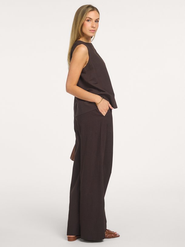 Grace linen trousers Grace, katoen/linnenmix broek