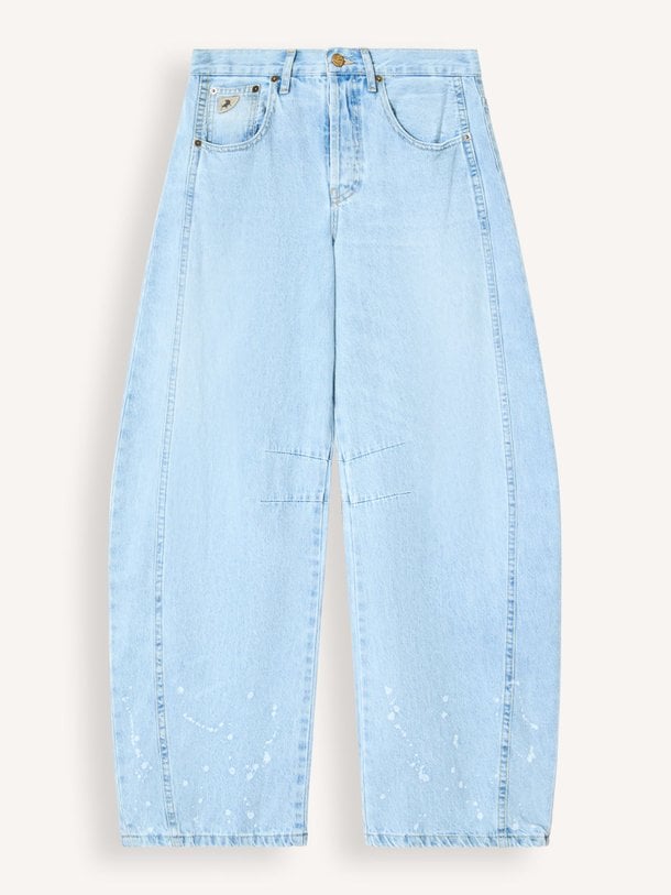 Aliana, mid waist barrel fit non-stretch jeans
