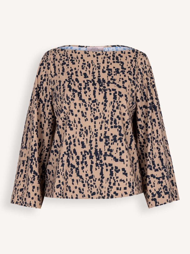 Ilja, heavy travel jersey top met print