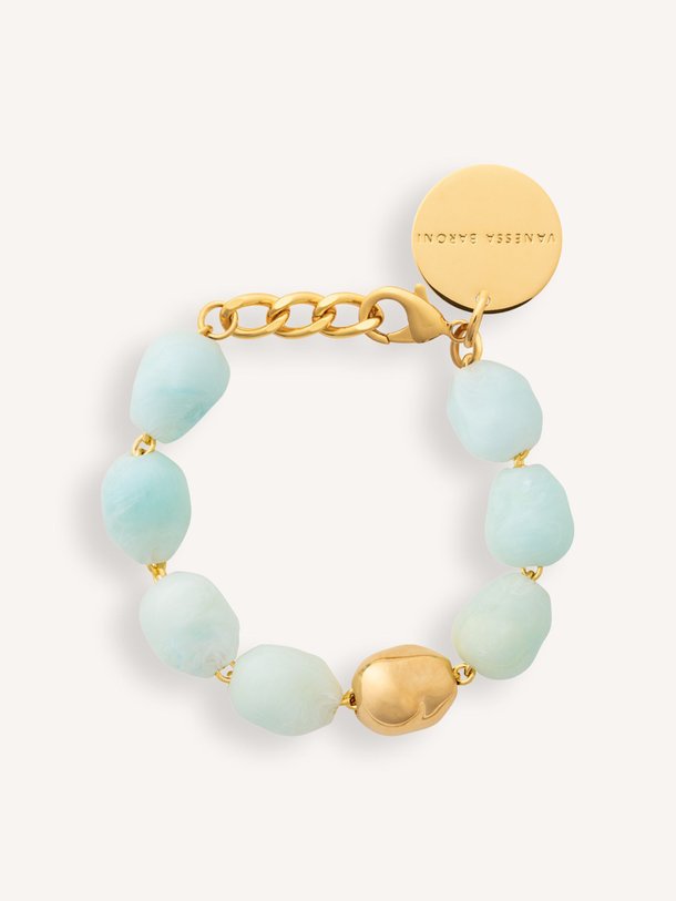 Organic Pearl Bracelet with gold