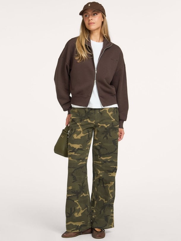 Athenemd Pants Athene, mid waist loose fit camo jeans
