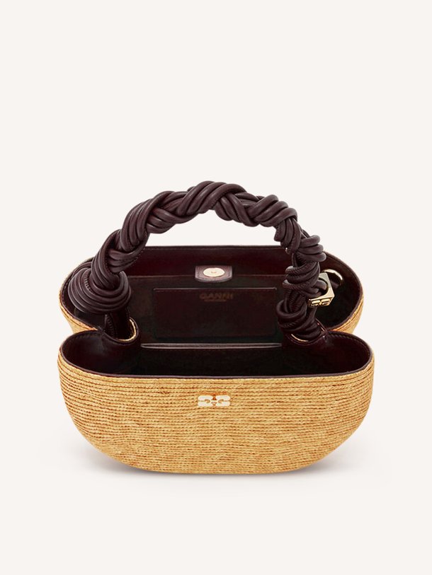 Bou mini straw crossbody bag
