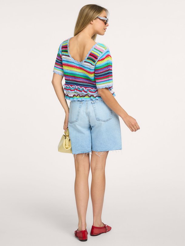 Organic cotton gestreepte top
