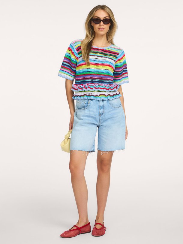 Organic cotton gestreepte top