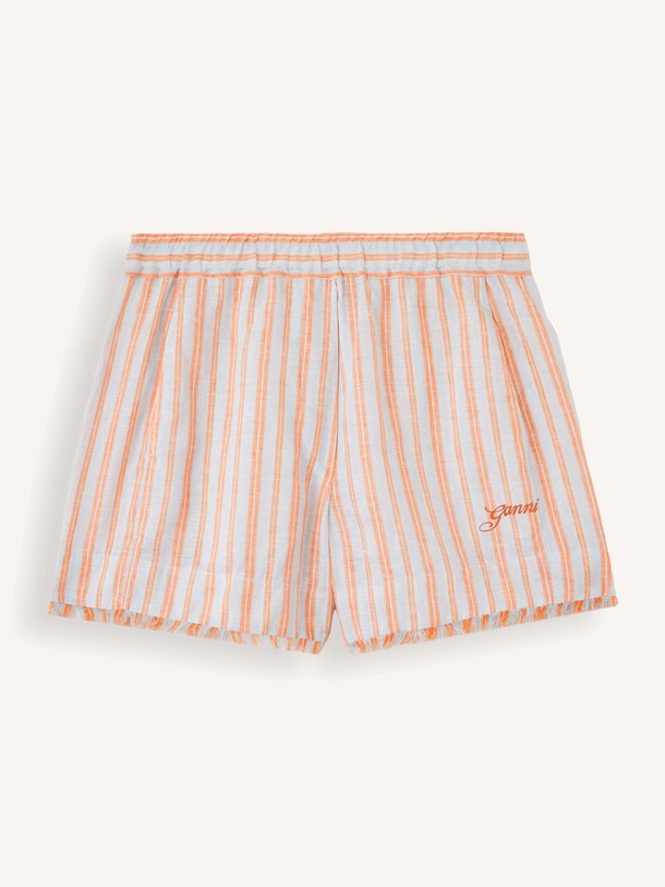 Linen Stripe Shorts Linnen gestreepte short