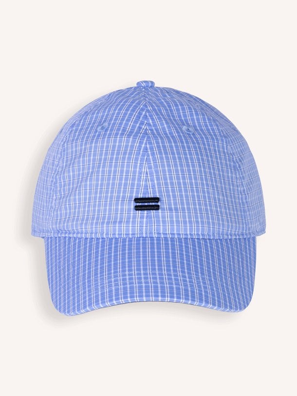 cap check Katoenmix geruite pet