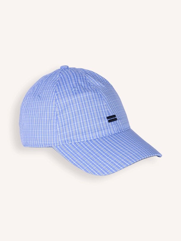 cap check Katoenmix geruite pet