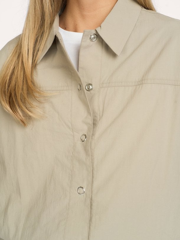 wide crinkle jacket Katoenen jasje