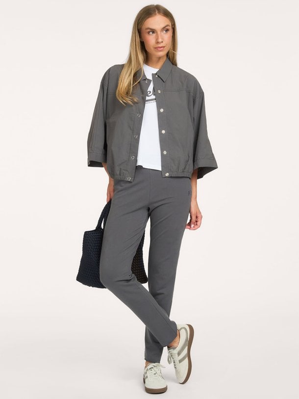 wide crinkle jacket Katoenen jasje