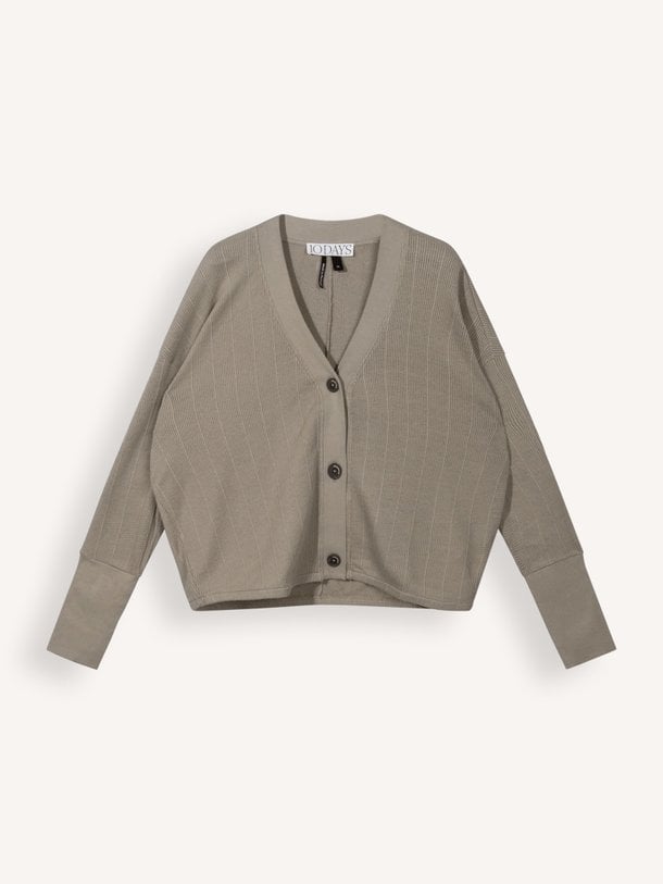v-neck mesh cardigan Organic cottonmix vest