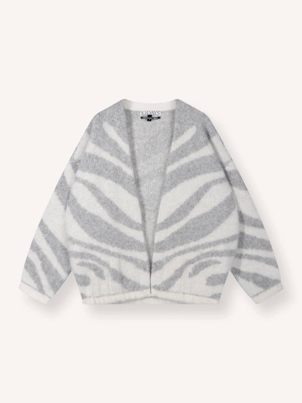 knit cardigan zebra Alpacamix vest