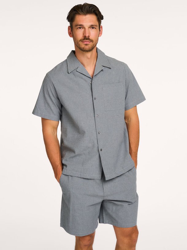 Seersucker, katoenmix short