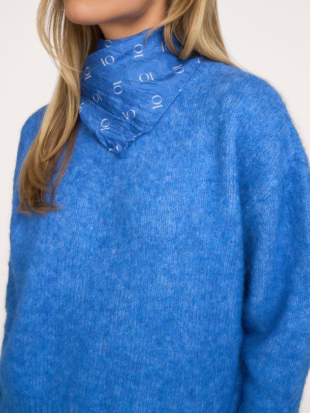 silk scarf monogram Zijden sjaal met print