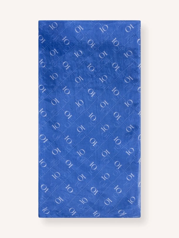 silk scarf monogram Zijden sjaal met print