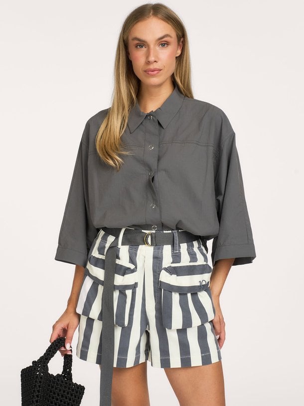 Ulitily, katoenmix gestreepte short