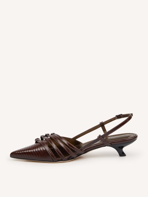 I wanna, lederen slingbacks