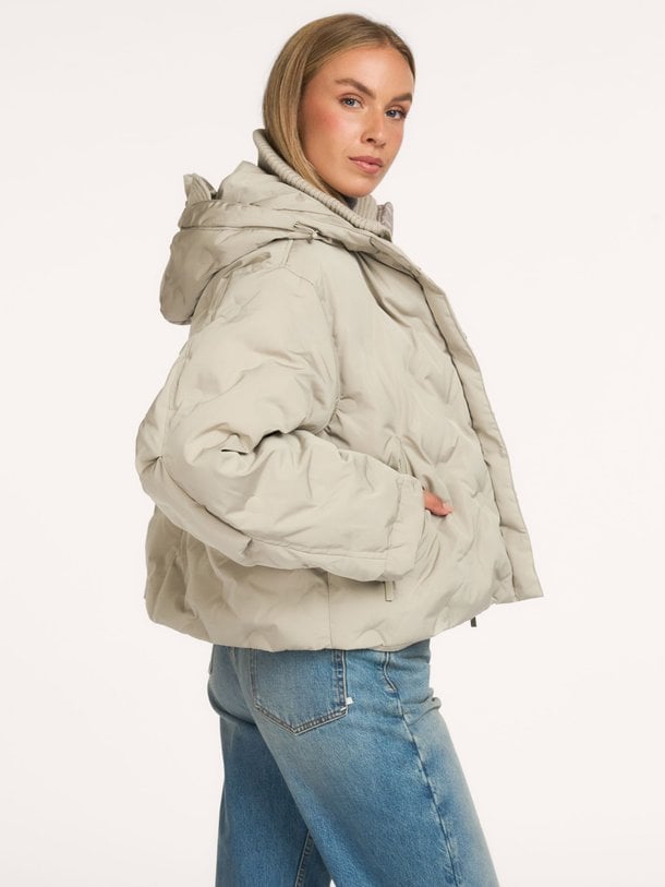 the muse parka The Muse, geweven gewatteerde jas
