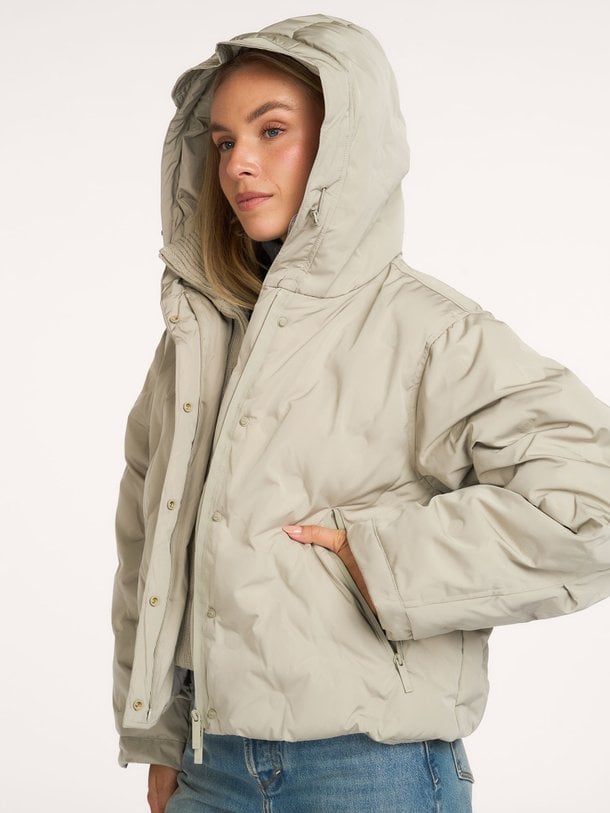 the muse parka The Muse, geweven gewatteerde jas