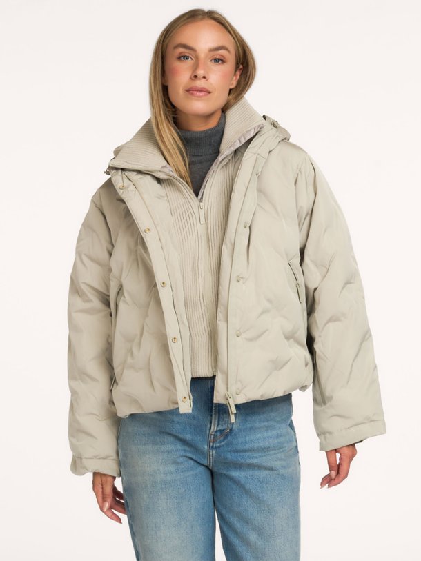 the muse parka The Muse, geweven gewatteerde jas