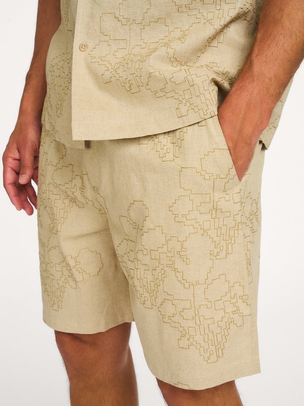 Linnen/katoenmix short