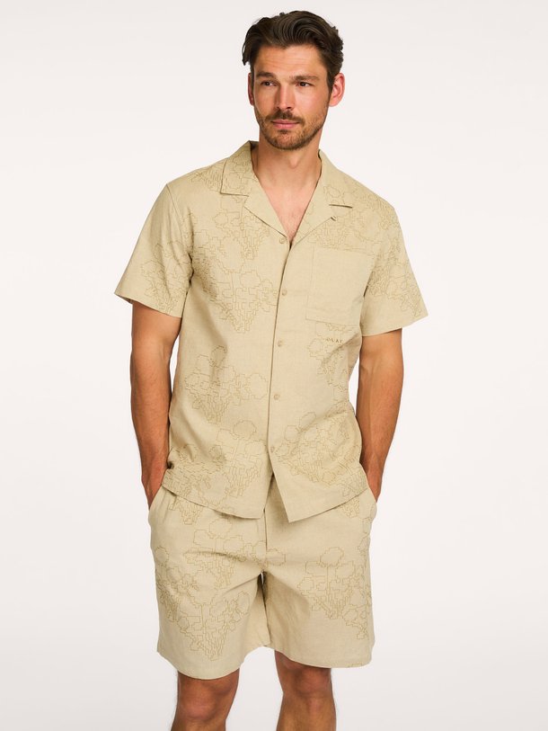 Linnen/katoenmix short