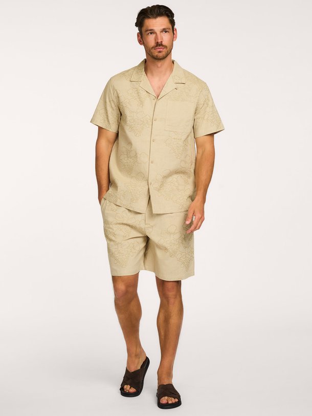 Linnen/katoenmix short