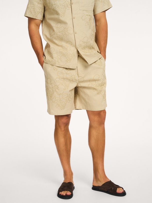 Linnen/katoenmix short