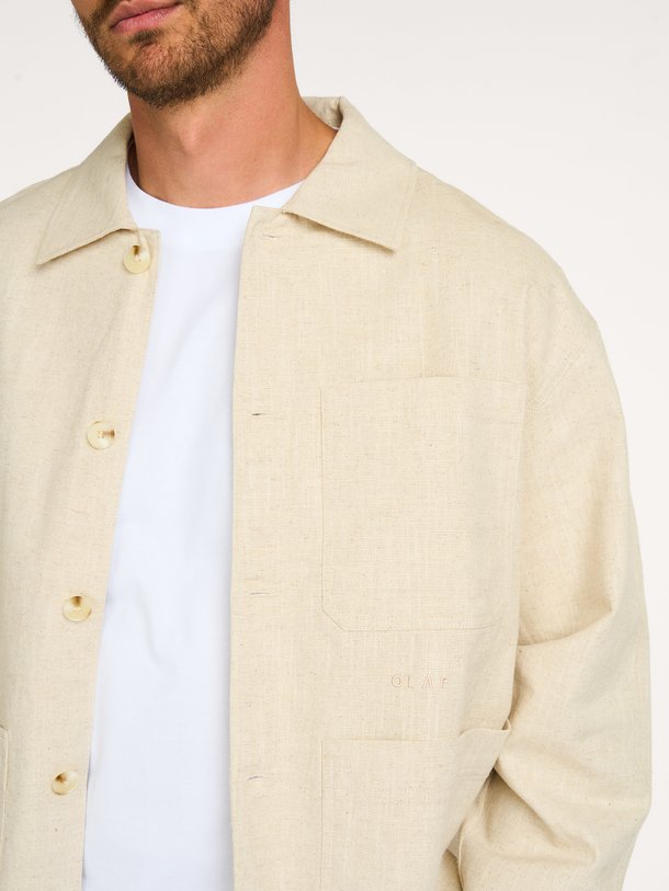 Linnen/katoenmix overshirt