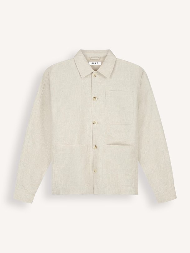 Linnen/katoenmix overshirt