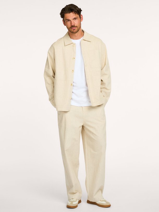 Linnen/katoenmix overshirt