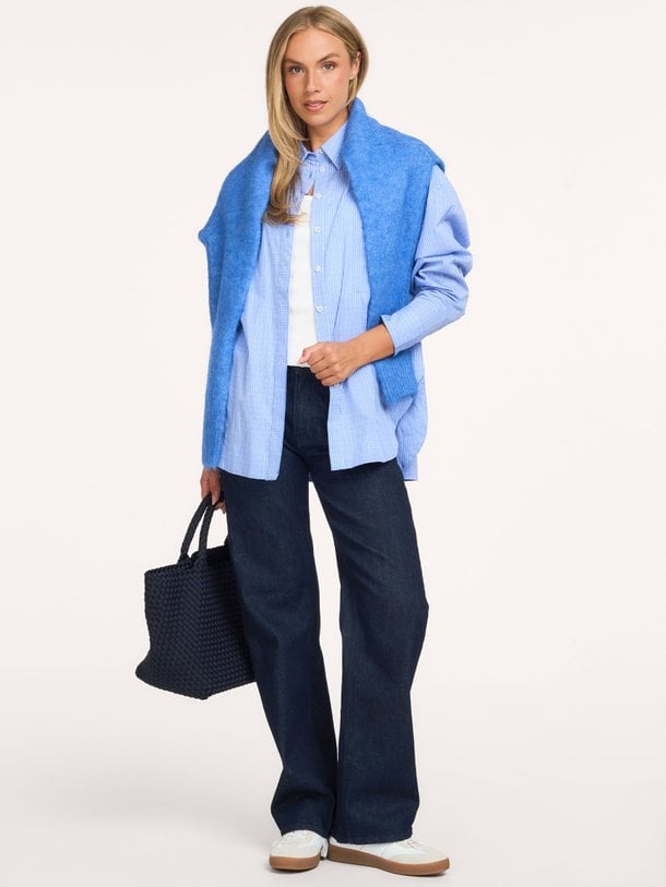 Katoenen geruite blouse