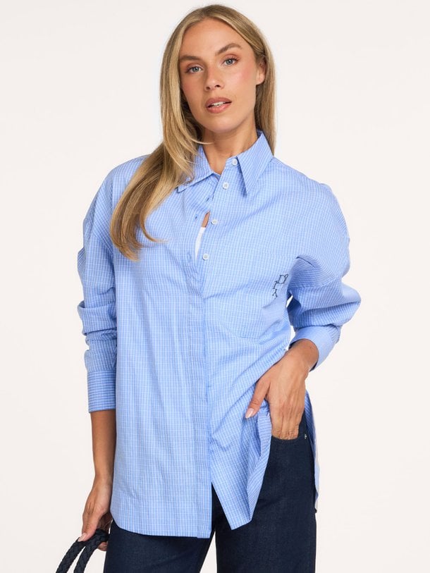 Katoenen geruite blouse