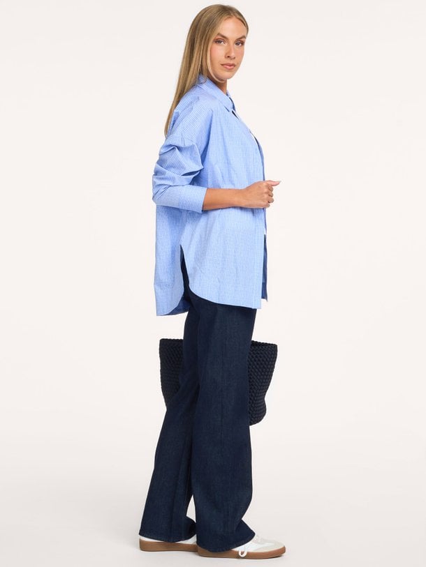 Katoenen geruite blouse
