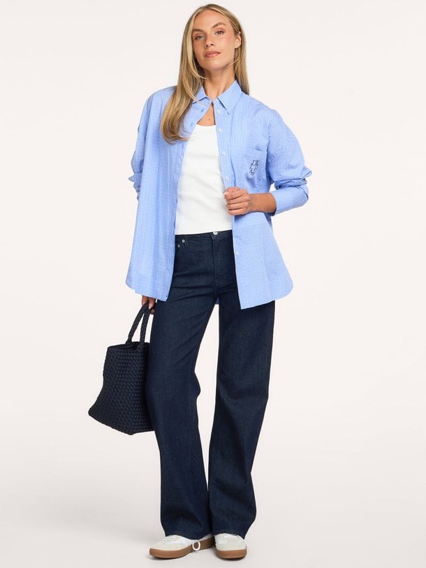 Katoenen geruite blouse