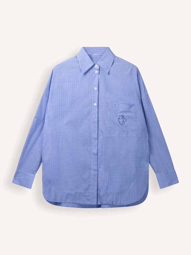long sleeve shirt check Katoenen geruite blouse