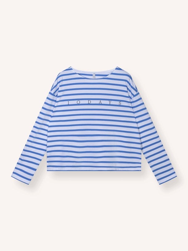 boat neck top stripes Organic cotton gestreepte longsleeve
