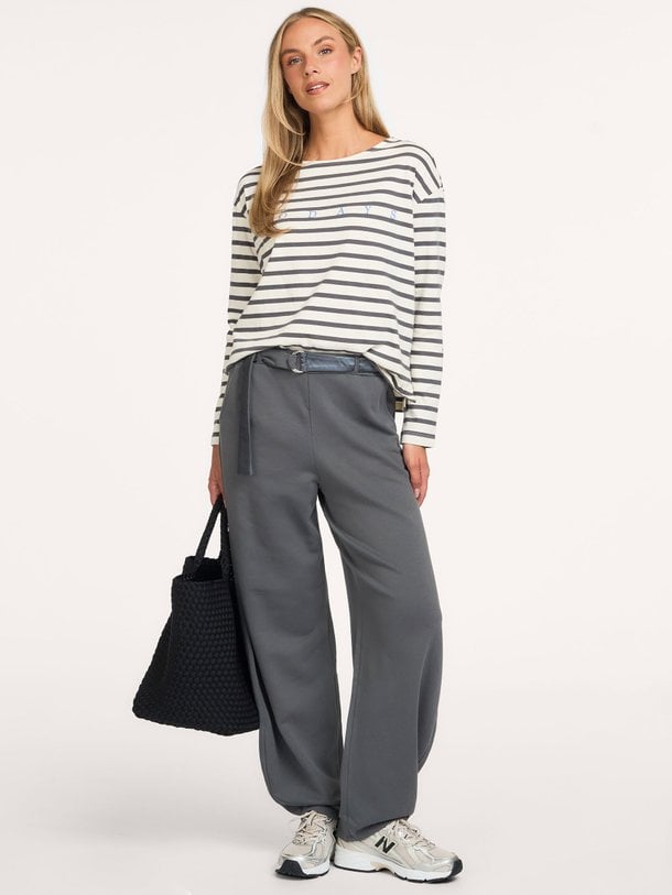 boat neck top stripes Organic cotton gestreepte longsleeve