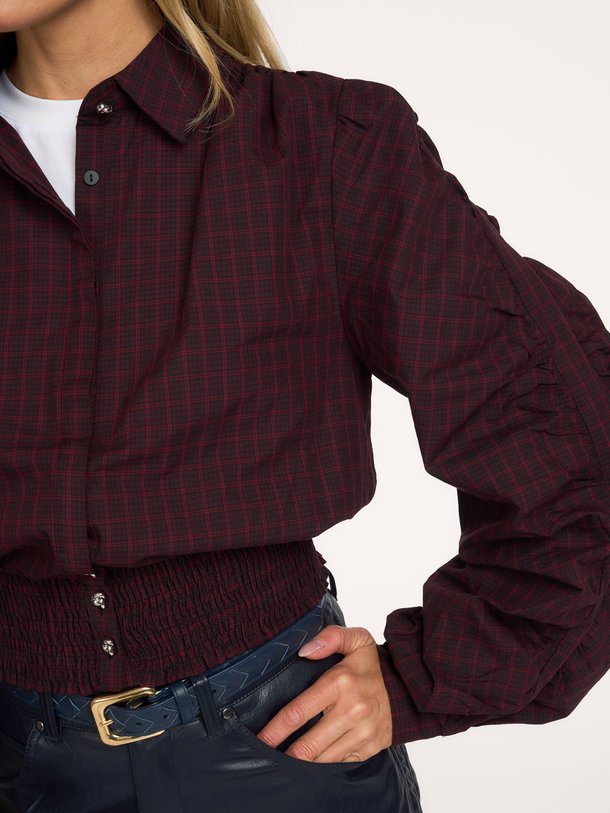 BEAUDINE Beaudine, katoenen geruite blouse