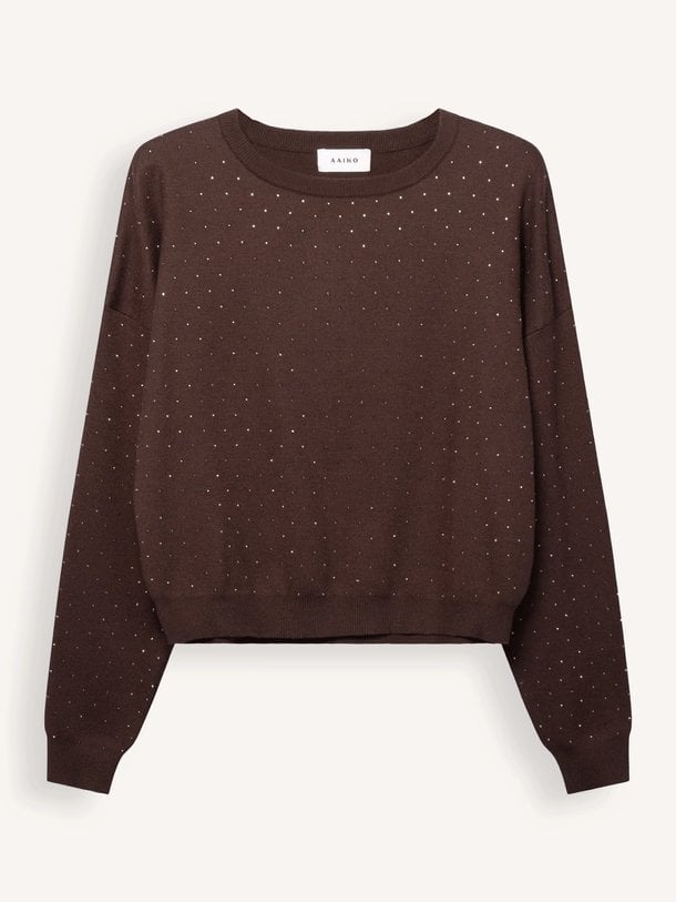 Saren, viscosemix trui met studs