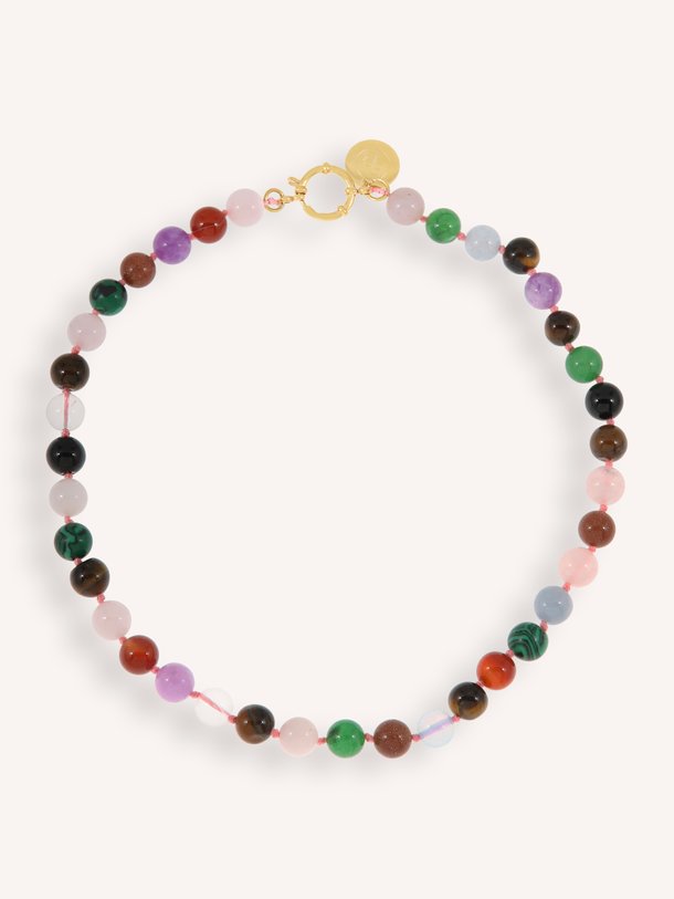 Gemstone ketting Vergulde halsketting