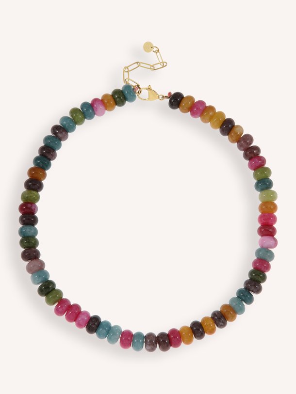 Gemstone ketting Vergulde halsketting