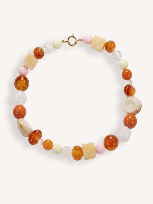 Multi color anniversary necklace Halsketting met kralen