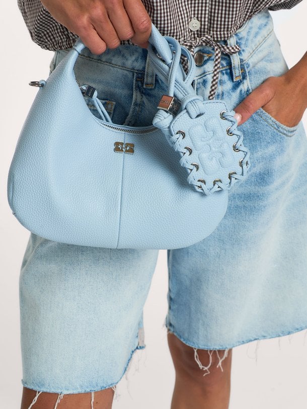 Hobo Mini Grained Hobo mini leatherlook schouder-/handtas