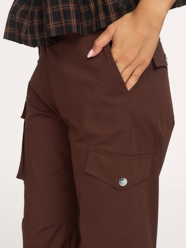 Stretch Cotton Pocket Cargo Pants Organic cottonmix broek