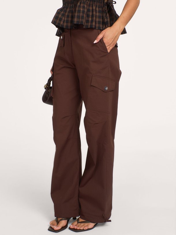 Stretch Cotton Pocket Cargo Pants Organic cottonmix broek