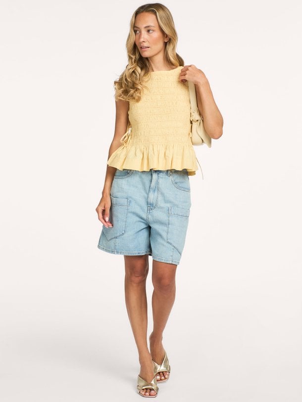 Lightweight Denim Baggy Cargo Shorts Organic cotton short