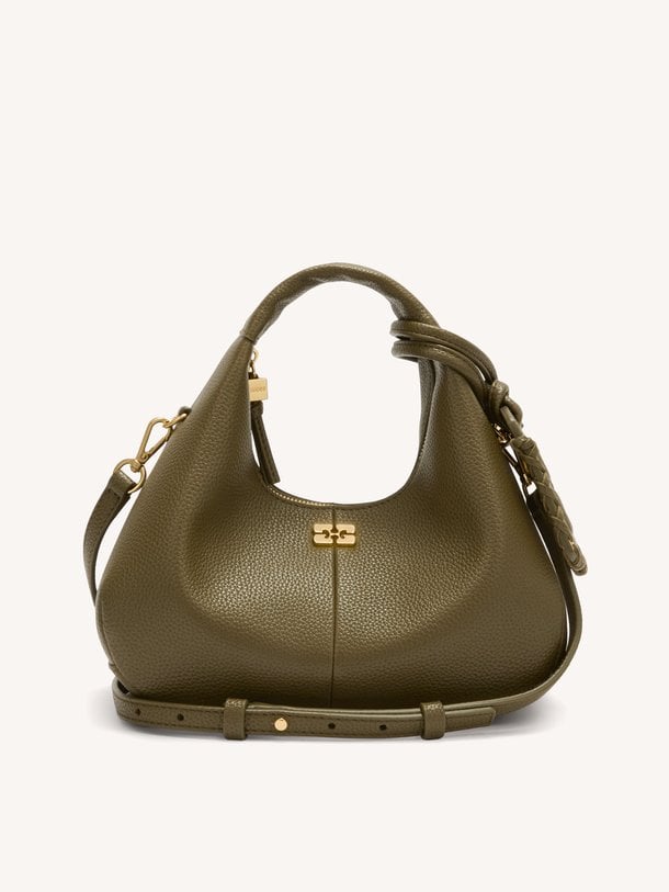 Hobo Mini Grained Hobo mini leatherlook schouder-/handtas