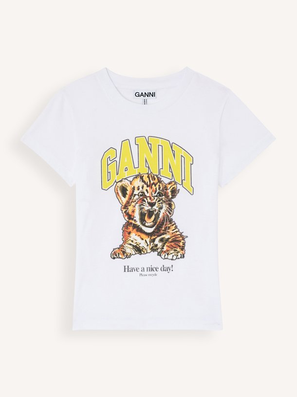 Basic Cotton Jersey Baby Fit Tiger Organic cotton T-shirt met print